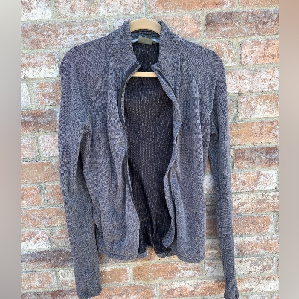 Athleta heather gray full zip jacket